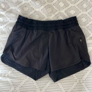 Lululemon black running shorts size 6